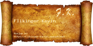Flikinger Kevin névjegykártya